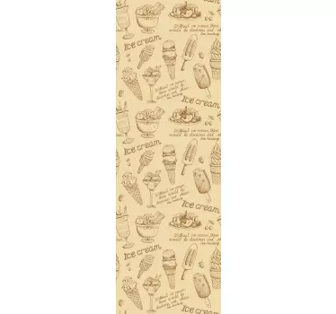 Koelkast sticker Vintage ijs - TenStickers