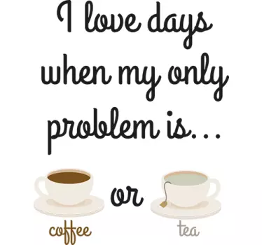 Koffie en Thee Muursticker - TenStickers