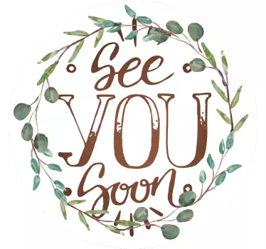 Tekst sticker see you soon - TenStickers