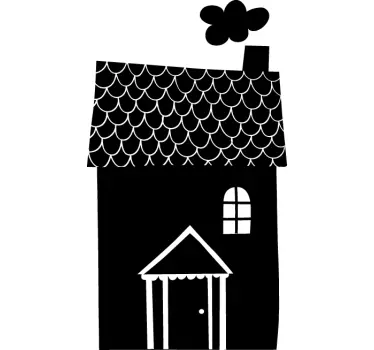 Krijtbord Muursticker Huis - TenStickers