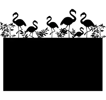 Krijtbord sticker flamingo's - TenStickers