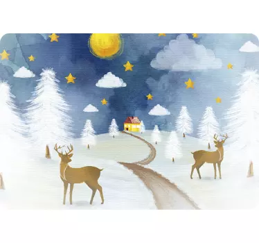 Feestdagen sticker Kerst ansichtkaart - TenStickers