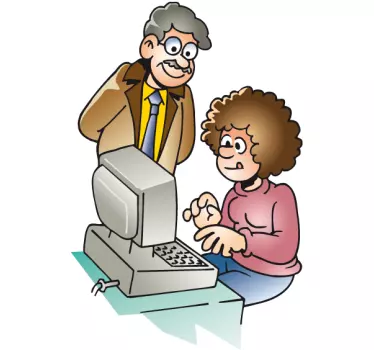 Leraar computer les sticker - TenStickers