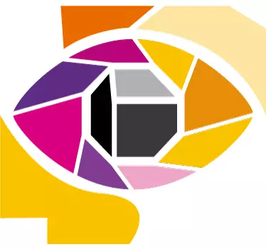 Levendig geometrisch oog sticker geometrische vormen - TenStickers