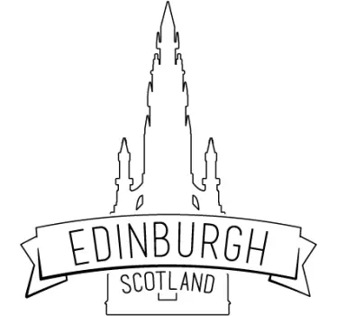 Locatie sticker edinburgh schotland bezienswaardigheid - TenStickers