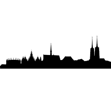 Locatie sticker historisch stadsprofiel - TenStickers