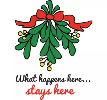 Maretak kerstmis sticker - TenStickers