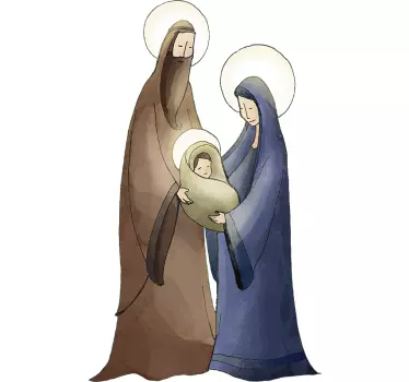 Mary, joseph en jezus geboorte sticker - TenStickers