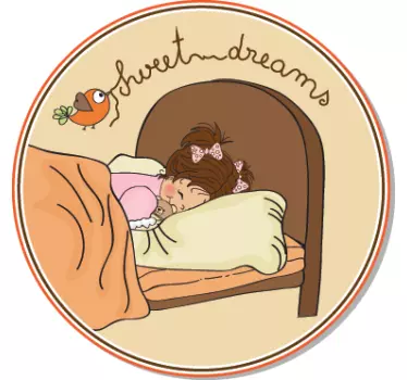 Meisje sweet dreams hoofdeinde sticker - TenStickers
