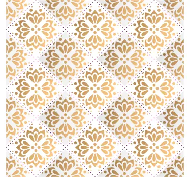 Meubelstickers gouden mandala patroon - TenStickers