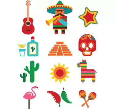 Mexico kenmerken sticker - TenStickers