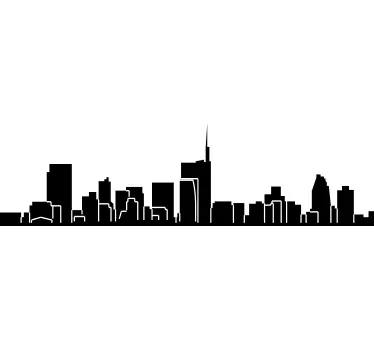 Milaan Skyline Muursticker - TenStickers