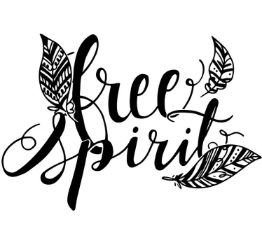 Tienerkamer Muursticker Free Spirit - TenStickers