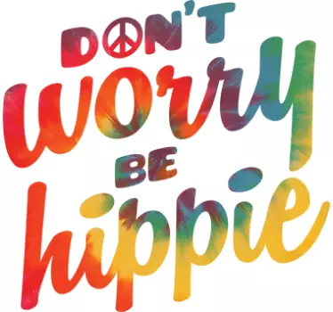 Muurstickers tienerkamer Hippie tekst - TenStickers