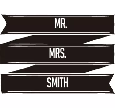 Mr and Mrs Bandrol Muursticker - TenStickers