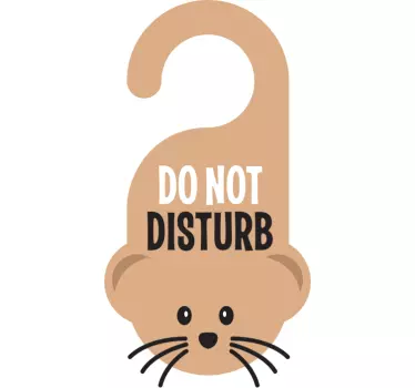 Deursticker muis niet storen - TenStickers
