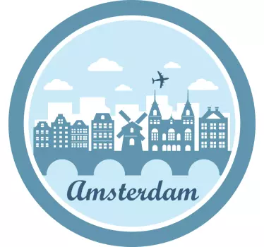 Muur stempel Amsterdam - TenStickers