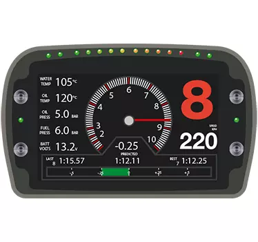 Muurdecoratie race dashboard - TenStickers