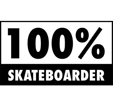 Muursticker 100% Skateboarder - TenStickers