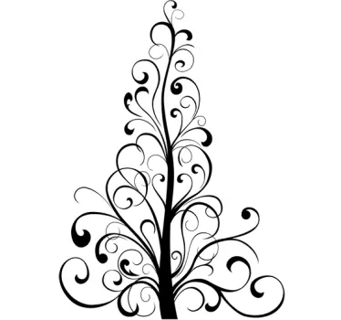 Muursticker abstracte kerstboom - TenStickers