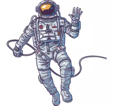 Muursticker astronaut in de ruimte - TenStickers