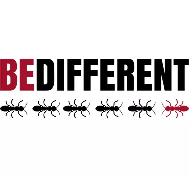Muursticker bedifferent - TenStickers