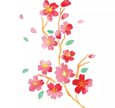 Muursticker bloemen aquarel - TenStickers