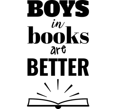 Muursticker boys in books - TenStickers