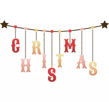 Muursticker Christmas Letters - TenStickers