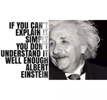 Muursticker citaat van Einstein - TenStickers