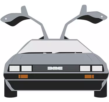 Muursticker De Lorean - TenStickers