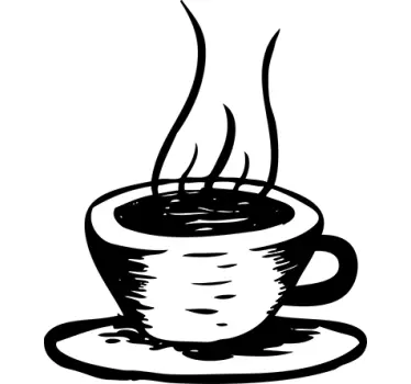 Muursticker keuken decoratieve kop koffie - TenStickers