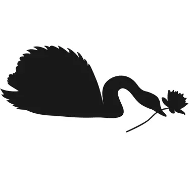 Muursticker Elegante Zwaan - TenStickers