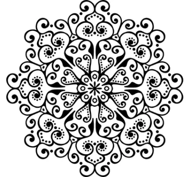 Muursticker woonkamer mit bloemen mandala - TenStickers