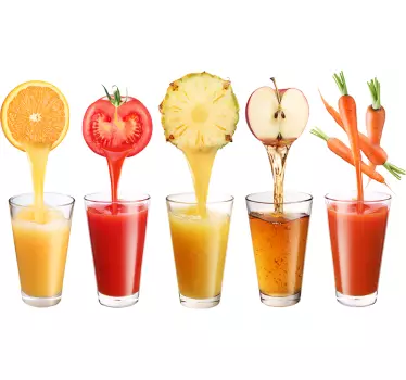 Muursticker Fruitsapjes - TenStickers