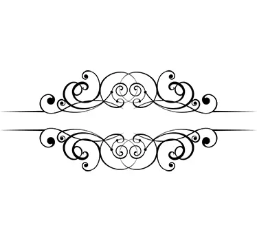 Muursticker Gekrulde Decoratie Slaapkamer - TenStickers