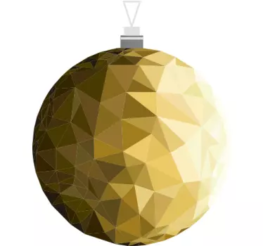 Muursticker gouden kerstbal - TenStickers