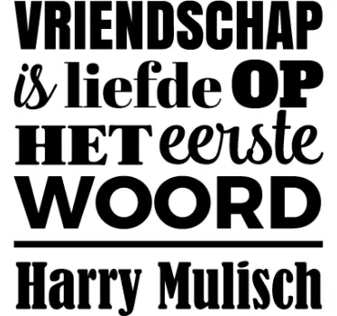 Muursticker Harry Mulisch - TenStickers
