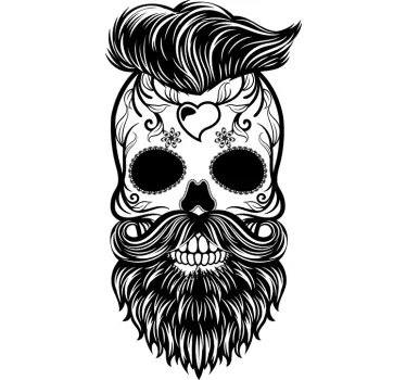 Muursticker hipster doodshoofd Mexicaans - TenStickers