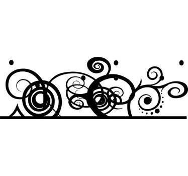 Muursticker hoofdeinde bed abstract - TenStickers