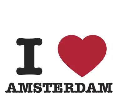 Muursticker I love Amsterdam - TenStickers