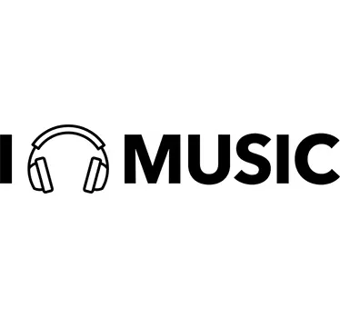 Muursticker I Love Music - TenStickers