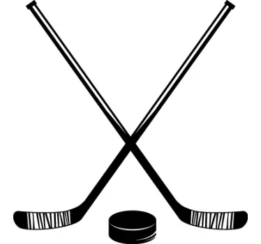 Muursticker ijshockeysticks - TenStickers
