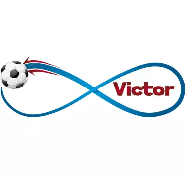 Muursticker voetbal infinity voetbal naam - TenStickers