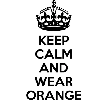 Muursticker Keep Calm Wear Orange - TenStickers