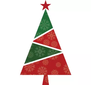 Muursticker kerstboom driehoek - TenStickers