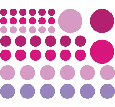 Set van 45 Muursticker Kinderkamer Cirkels - TenStickers