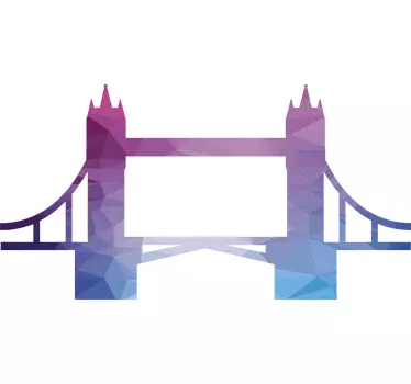 Muursticker kleurrijke London Bridge - TenStickers