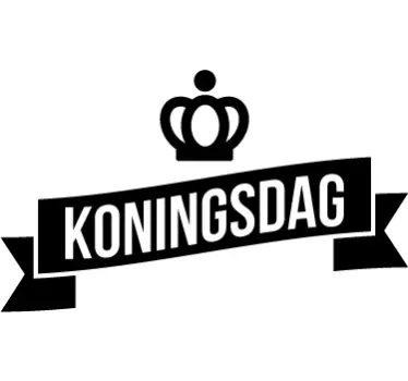 Muursticker koningsdag oranje - TenStickers
