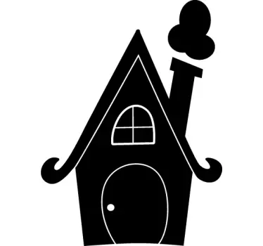 Muursticker Krijtbord Huis voor Kinderkamer - TenStickers
